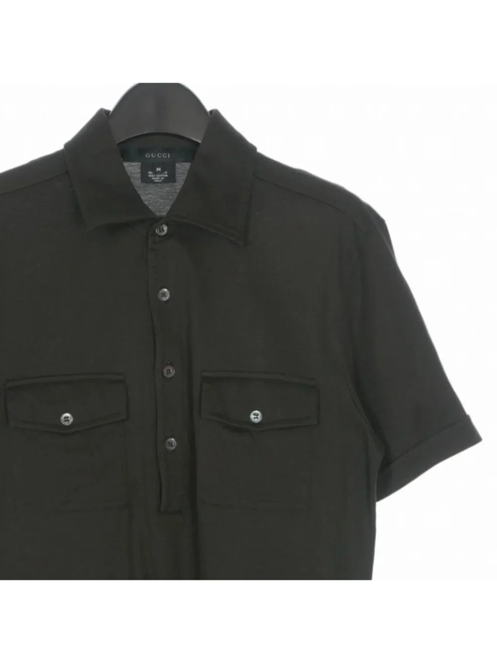 Gucci Era Safari Jersey Polo Shirt Top Short Sleeve M Brown